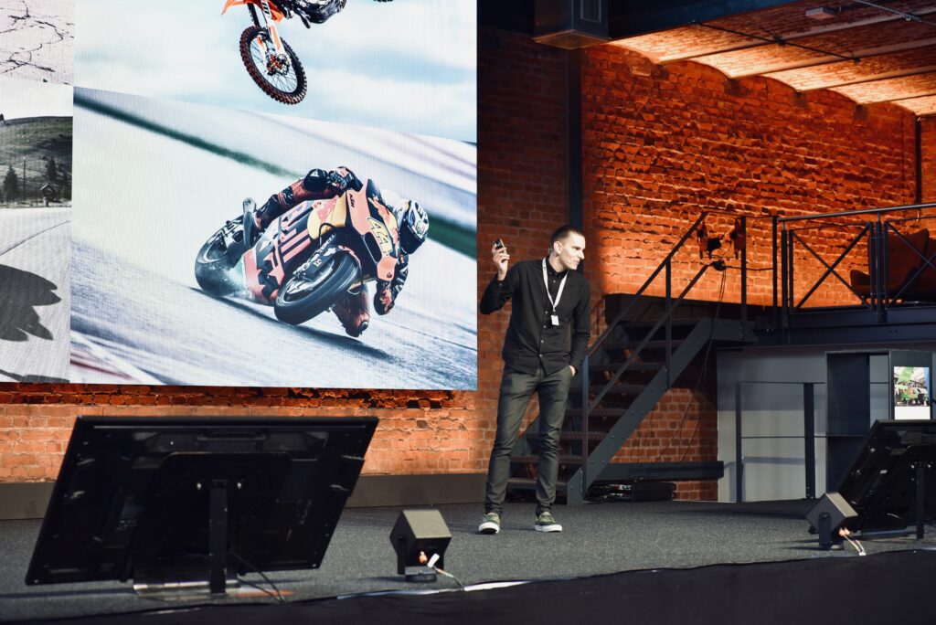 Man doing a presentation. 